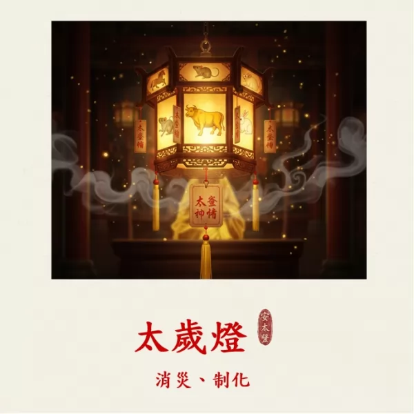 2026太歲燈（每盞500元）座太歲屬馬；沖太歲屬鼠